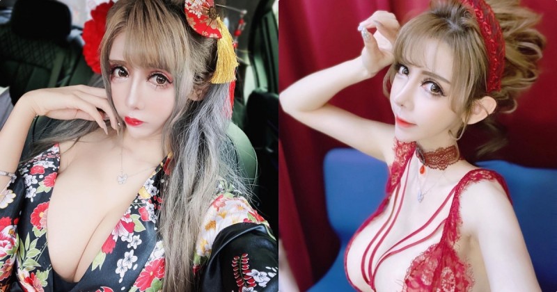 G奶正妹「Luby露比」花魁造型超深V，「豐滿的大車頭燈」讓人看暈！