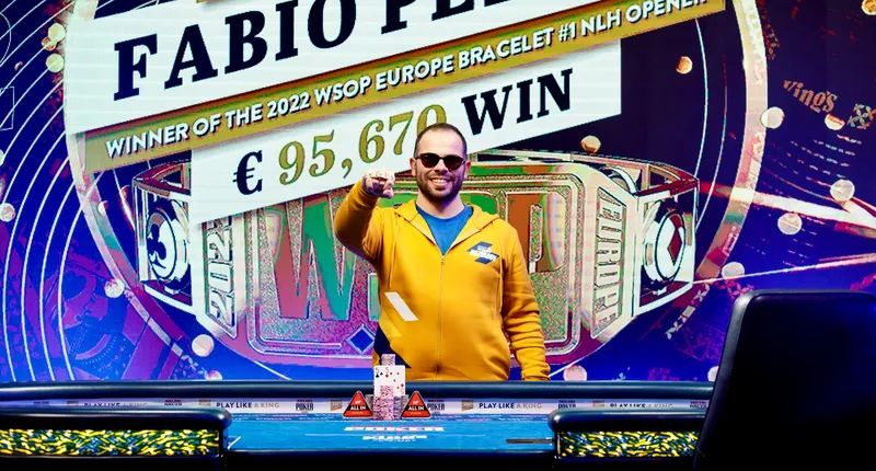 【EV撲克】意大利玩家Fabio Peluso夺得WSOPE开幕赛冠军