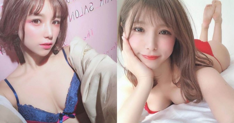 櫻花妹「夏本あさみ」躺床誘惑，美乳胸型直接被透視！
