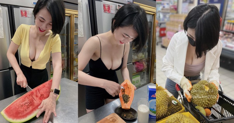 水果妹「吃勤 Chi Chin」現榨木瓜牛奶引關注　網友：新鮮的奶最讚