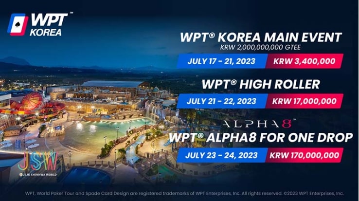 【EV撲克】一滴水豪客赛首次登录亚洲 WPT韩国站7月在济州举行