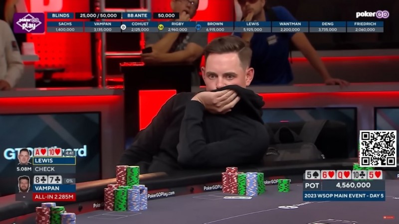 【EV撲克】讨论 | 在WSOP主赛Day5比赛中，弃掉同花坚果：Toby Lewis的决定是否正确？