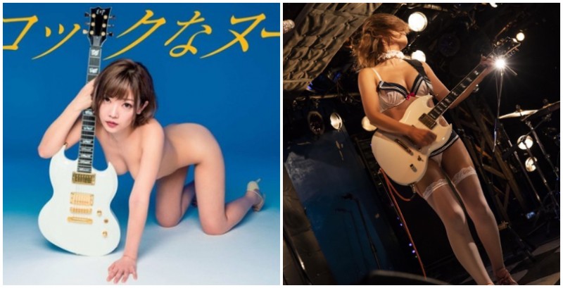 唱歌表演也要脫！「F奶歌姬」藤田恵名一脫成名，專輯封面全裸現場更是辣到不行！