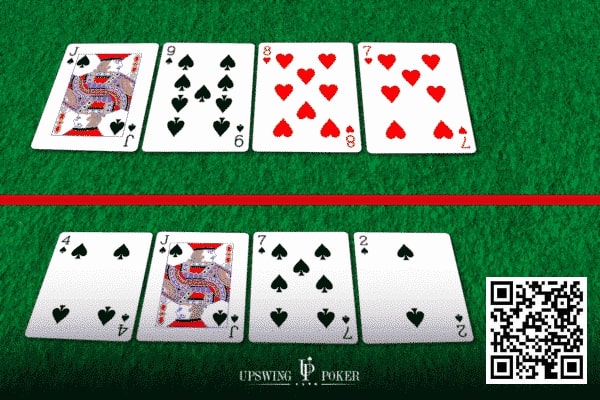 【EV撲克】玩法：碰上那种四张同色或四张连牌的牌面要怎么打？