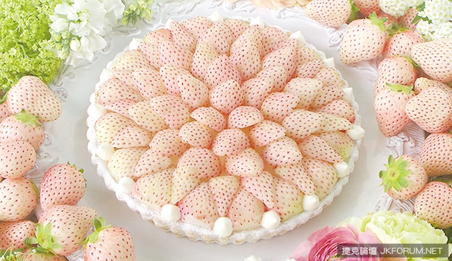 品嚐初戀酸甜滋味 浪漫奢華的白草莓蛋糕