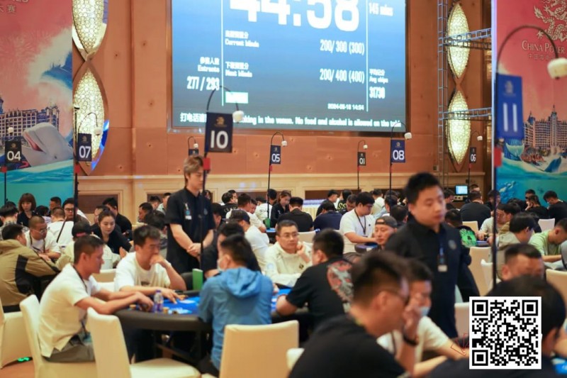 【EV撲克】CPG珠海 | 正式开赛！主赛第一轮A组407人参赛121人晋级，林文程30.7万记分牌登顶CL