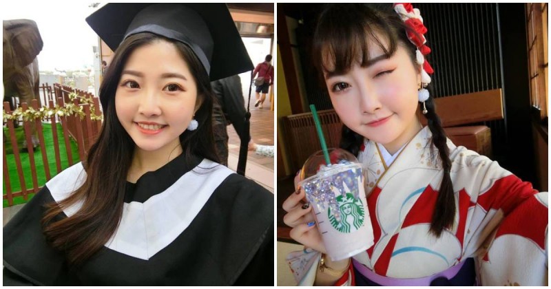 正妹「舒舒SuSu」學士服萌照太Q了，甜美笑容「療癒度滿分」！