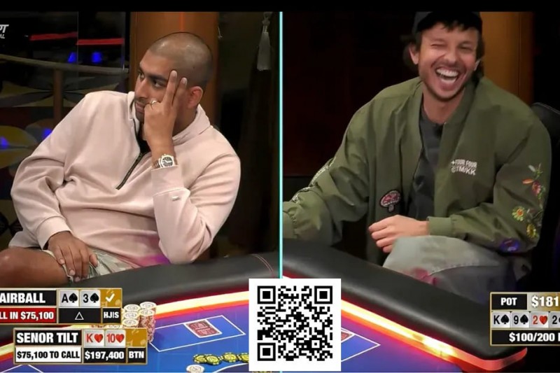 【EV撲克】是四条还是诈唬？Airball河牌全下后亮出A，这手牌让对手陷入长考