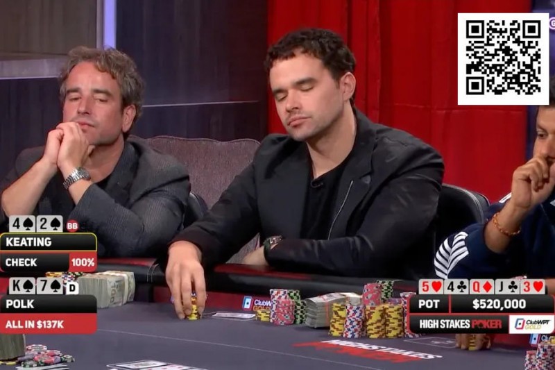 【EV撲克】用4-high跟注全下,用AA推入1287个BB——Alan Keating是天才还是疯子?