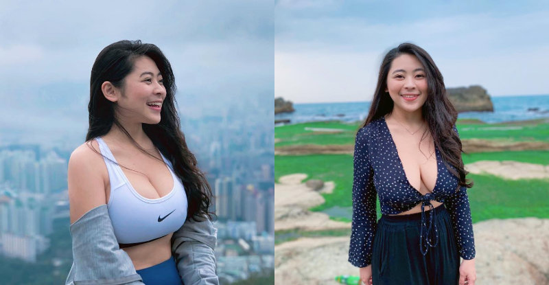大份量登山女孩「林后儀」挺巨乳攻佔山頭　快要罩不住的奶球太囂張