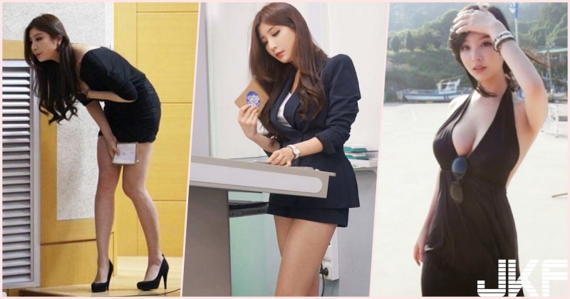 網路瘋傳「美腿女老師」F罩杯乳照又爆紅！講台放送「養眼福利」讓同學受不了…