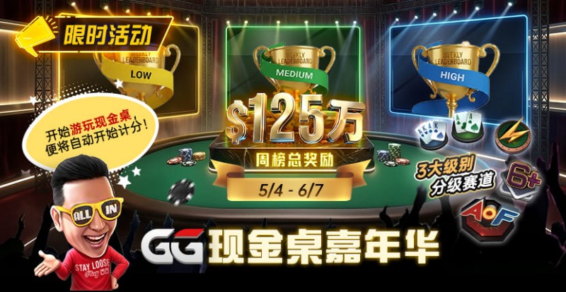 【EV撲克】GG现金桌嘉年华2026｜排行榜规则+积分机制+每日/每周奖励详解